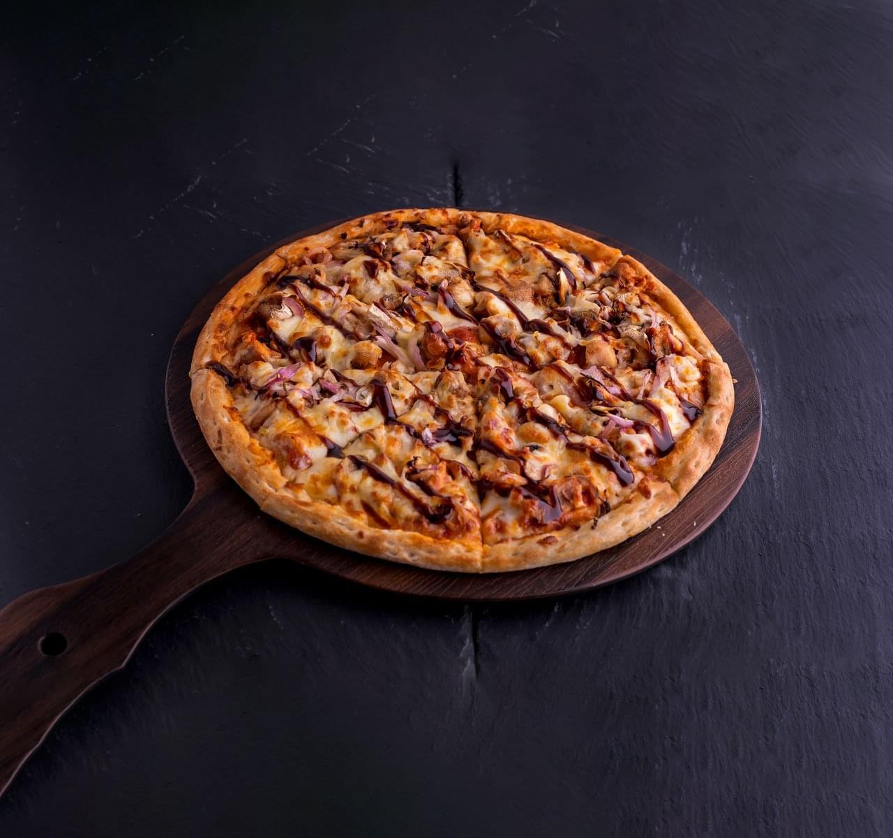 Chicken and Beef Barbeque Pizza